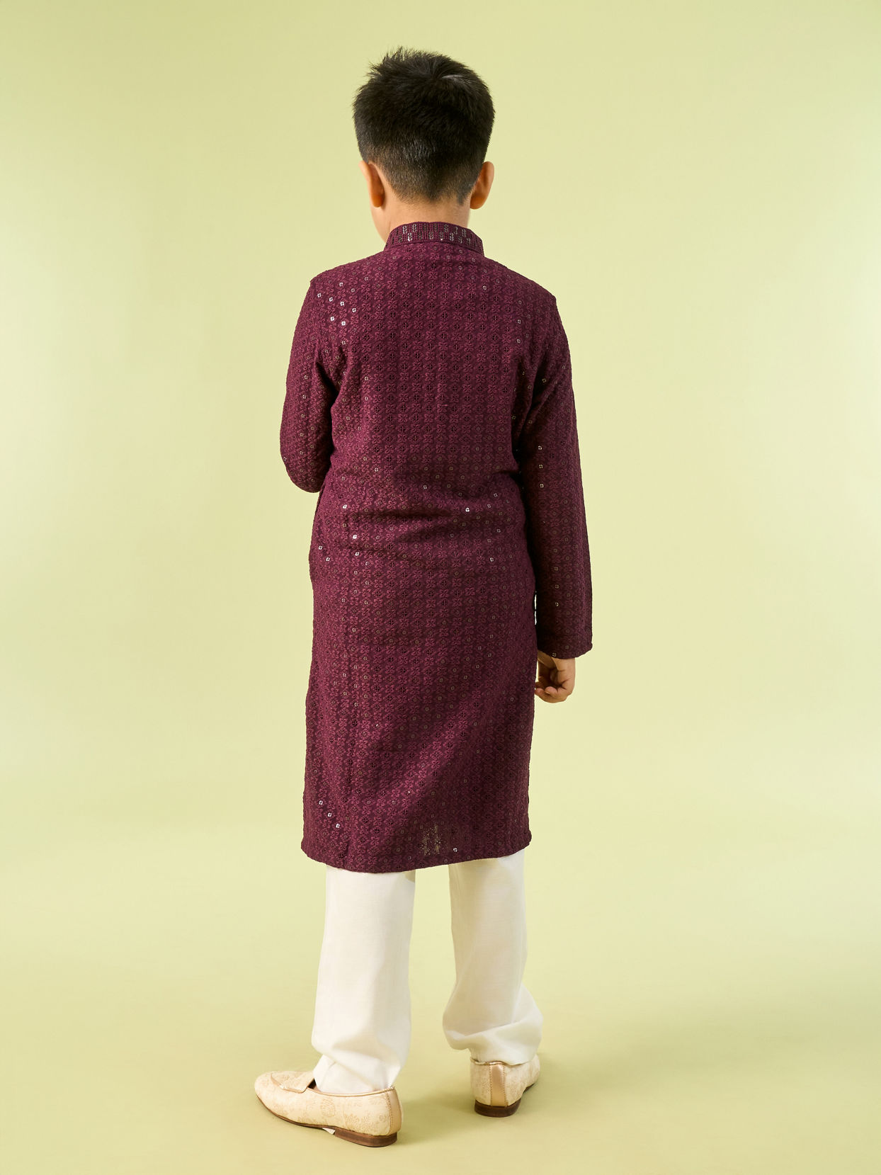 Manyavar Boys Violet Radiance Kurta Pajama