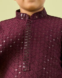 Manyavar Boys Violet Radiance Kurta Pajama