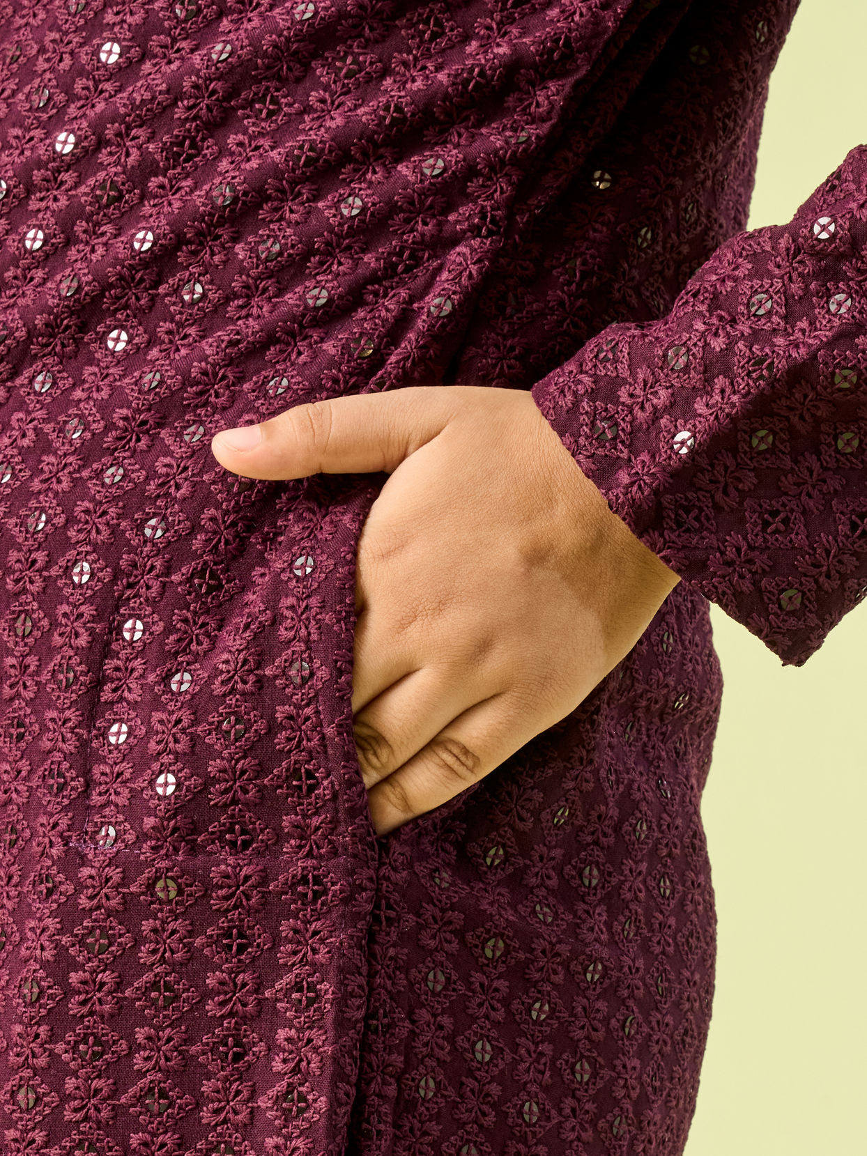 Manyavar Boys Violet Radiance Kurta Pajama