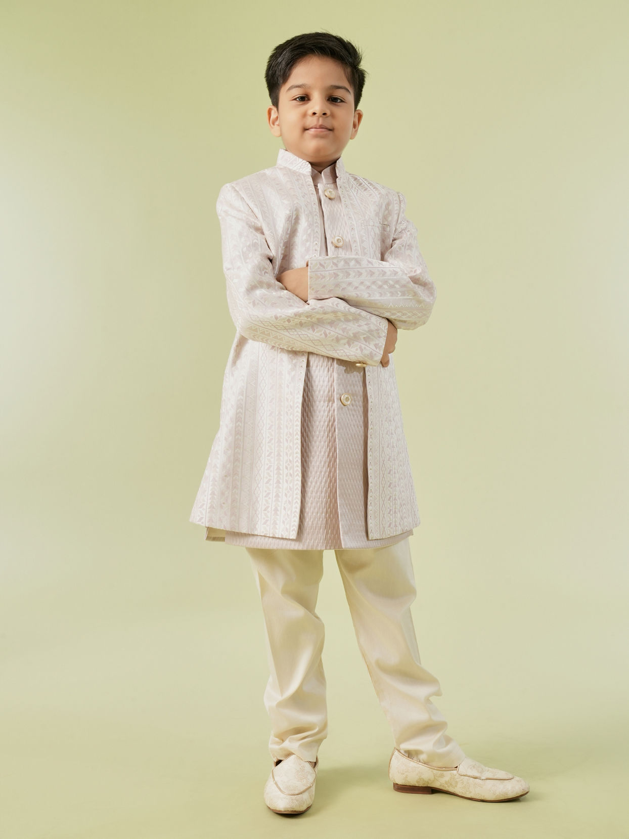 Manyavar Boys Pink Majesty Indo Western