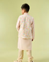 Manyavar Boys Pink Kurta Jacket Festive Ensemble Kurta Jacket Set