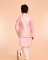 Manyavar Boys Majestic Pink Kurta Jacket Set
