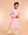 Manyavar Boys Majestic Pink Kurta Jacket Set