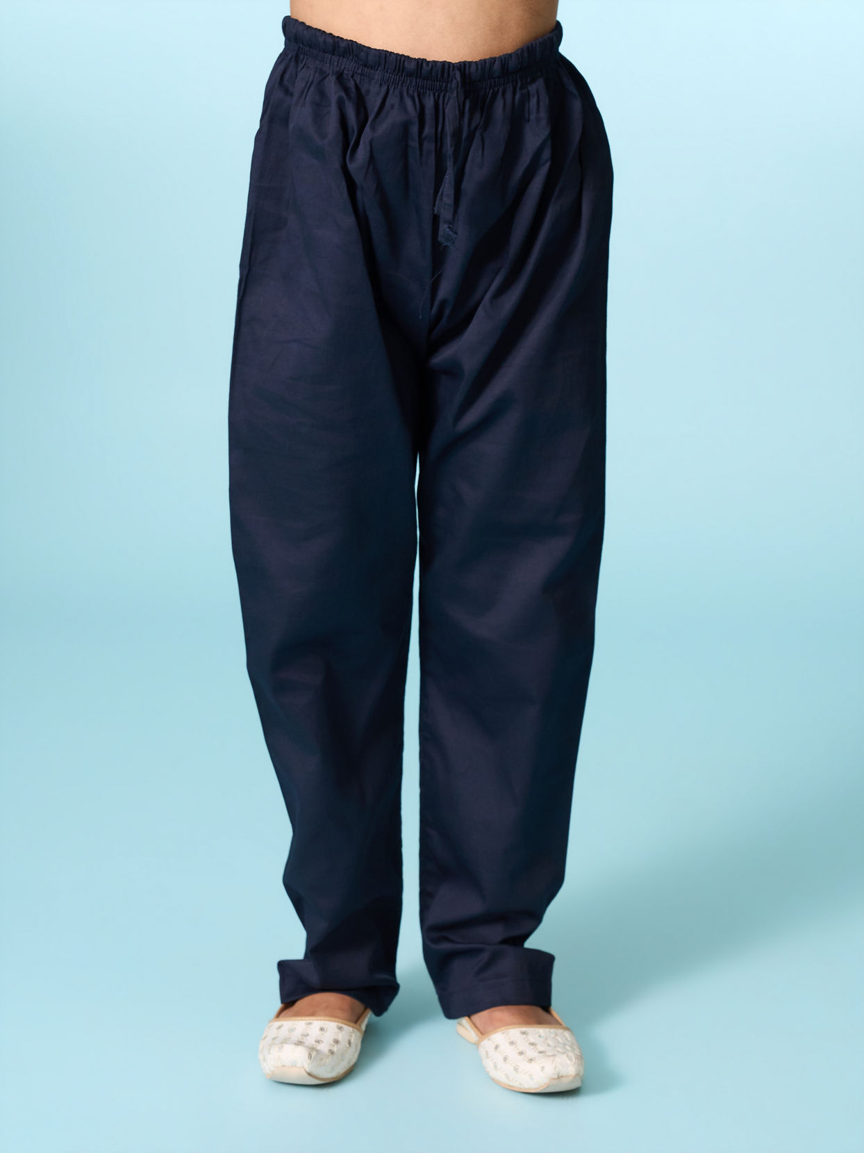 Manyavar Boys Royal Velvet Blue Kurta Jacket Set