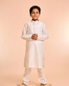 Manyavar Boys Warm White Kurta Jacket Set
