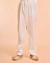 Manyavar Boys Warm White Kurta Jacket Set