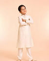 Manyavar Boys Elegant Cream Kurta Jacket Set