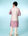 Manyavar Boys Lilac Kurta Jacket Set