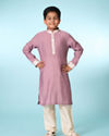 Manyavar Boys Lilac Kurta Jacket Set