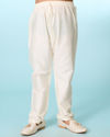 Manyavar Boys White Lilac Kurta Jacket Set