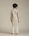 Manyavar Boys Boys Light Orange Paisley Printed Angrakha Style Kurta Set image number 5