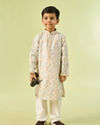 Manyavar Boys Cream Kurta Pajama Elegance