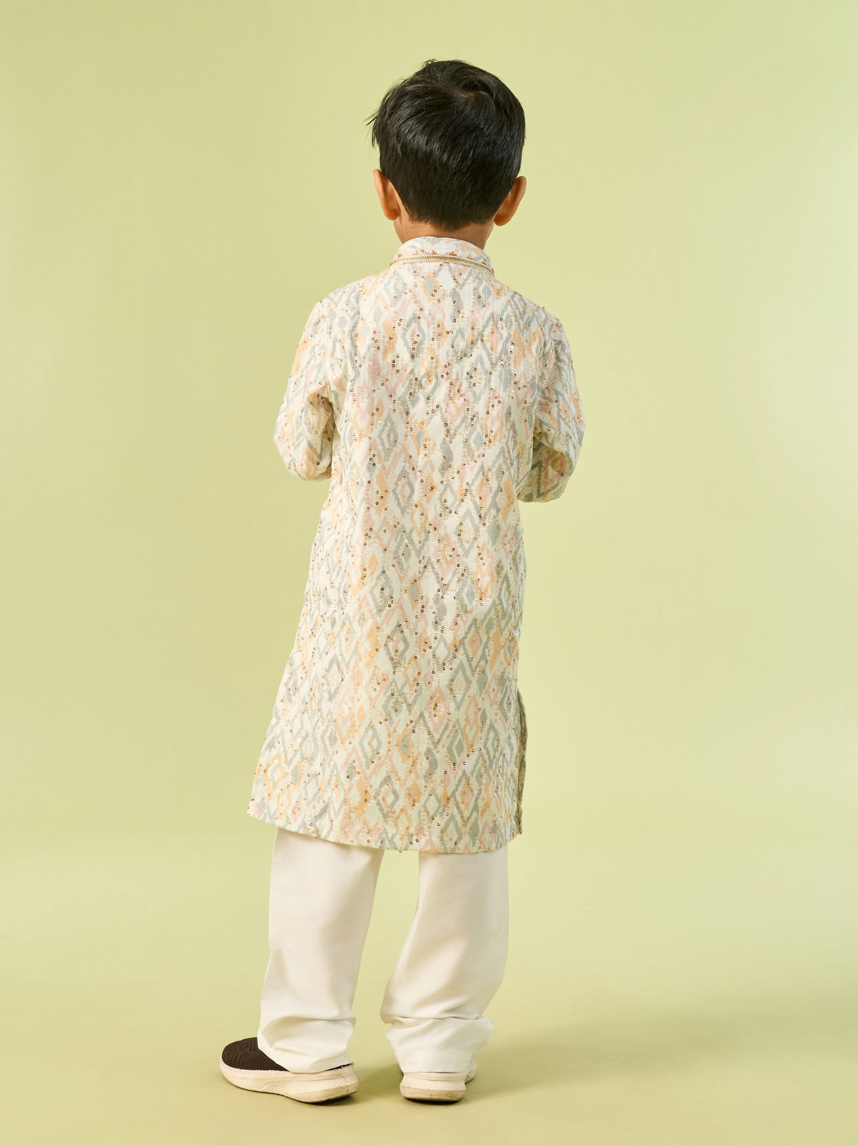 Manyavar Boys Cream Kurta Pajama Elegance