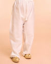 Manyavar Boys Peach Elegance Satin Kurta Pajama