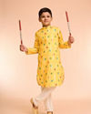 Manyavar Boys Sunlit Yellow Kurta Pajama Set