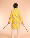 Manyavar Boys Sunlit Yellow Kurta Pajama Set