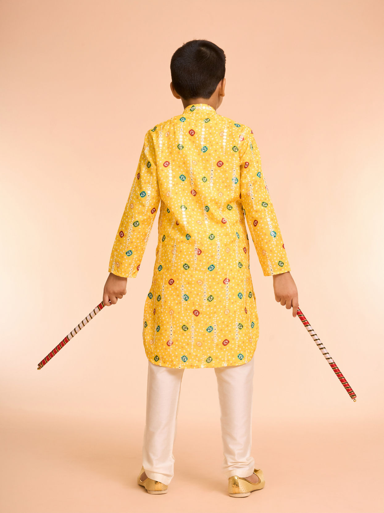 Manyavar Boys Sunlit Yellow Kurta Pajama Set