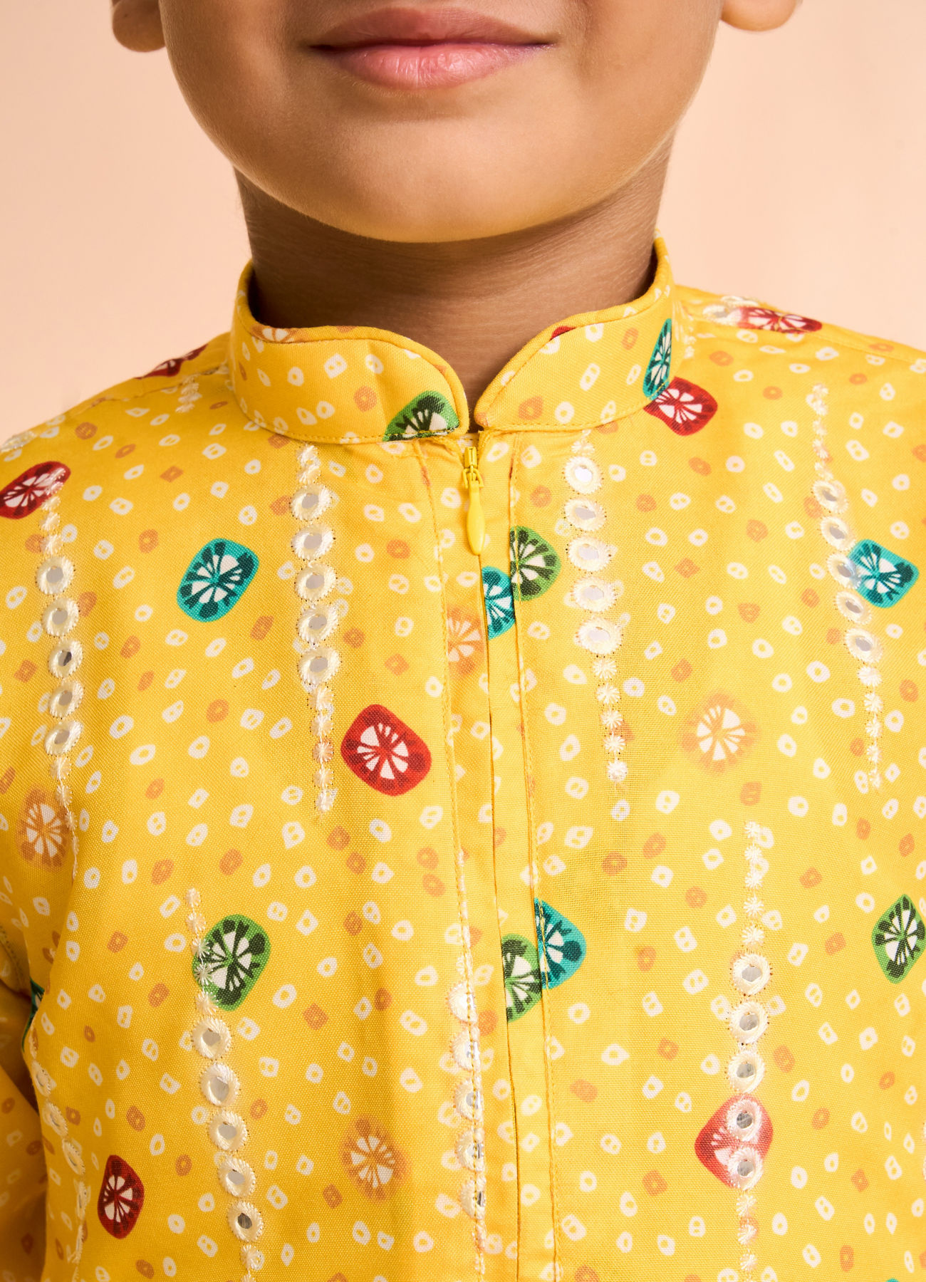 Manyavar Boys Sunlit Yellow Kurta Pajama Set