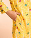 Manyavar Boys Sunlit Yellow Kurta Pajama Set