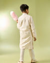Manyavar Boys Creamy Elegance Kurta Pajama