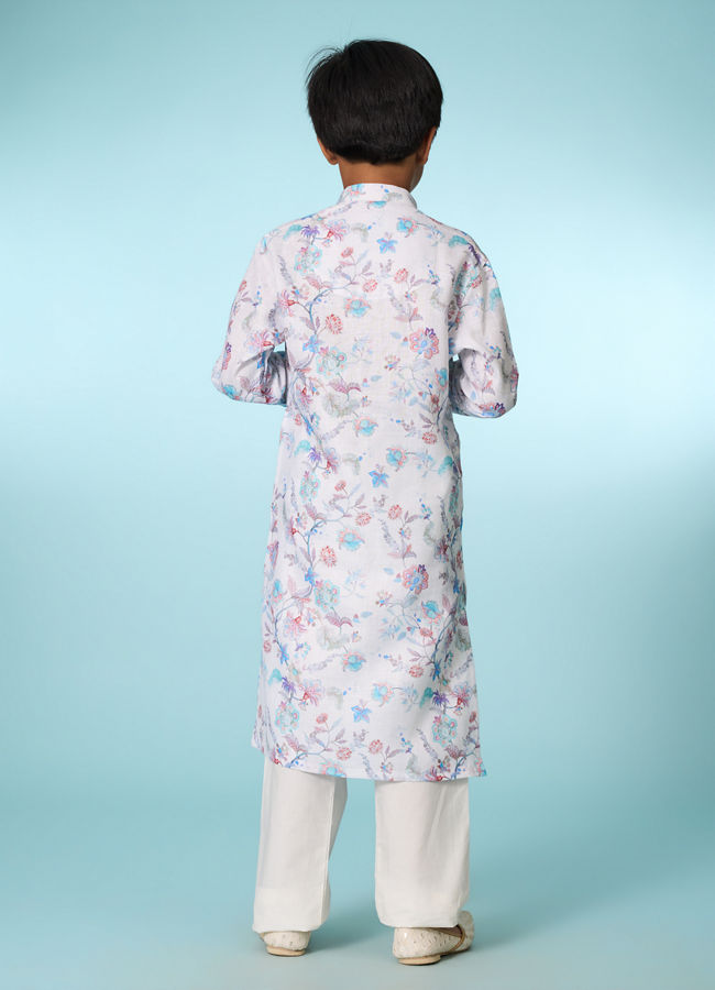 Manyavar Boys Ethereal White Kurta Pajama
