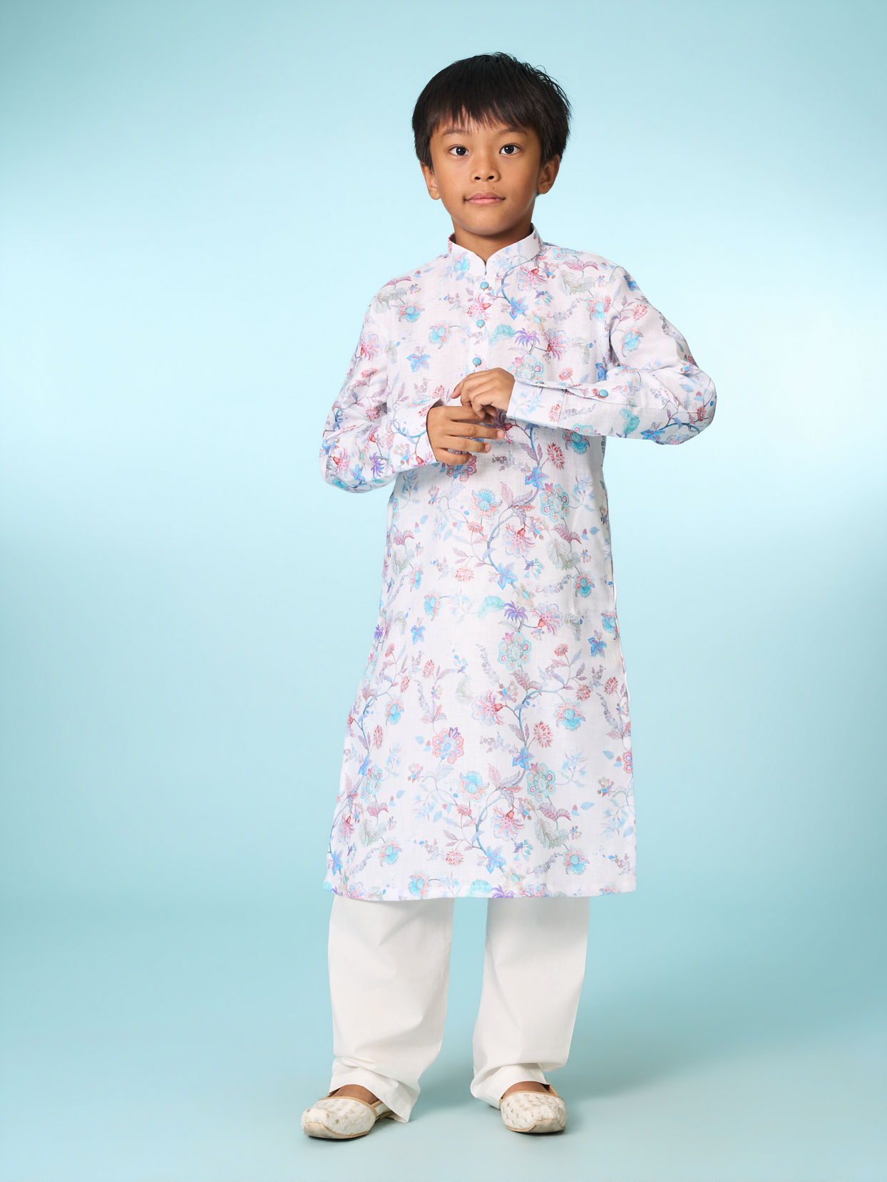 Manyavar Boys Ethereal White Kurta Pajama