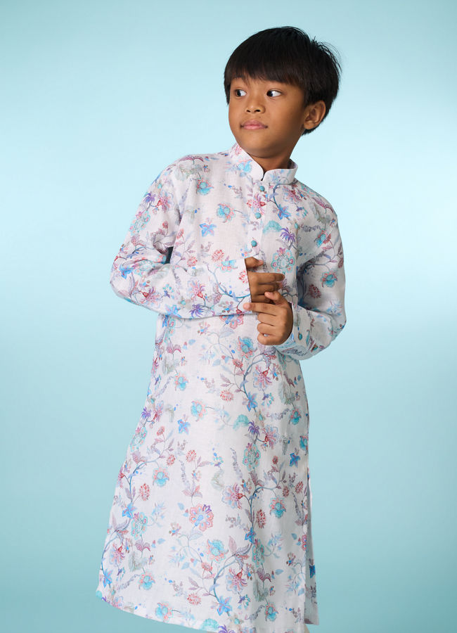 Manyavar Boys Ethereal White Kurta Pajama