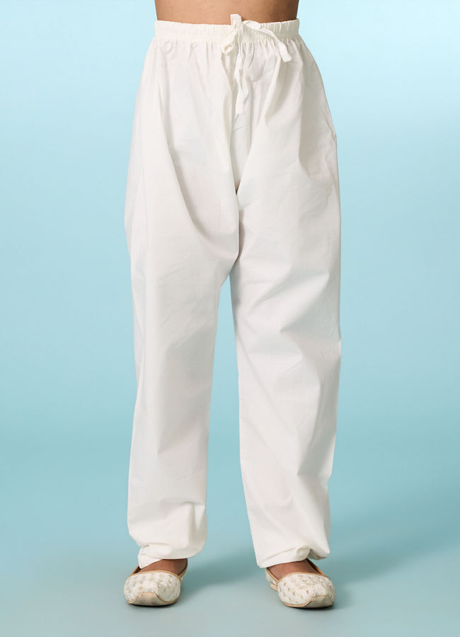 Manyavar Boys Ethereal White Kurta Pajama