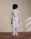 Manyavar Boys Boys Warm White Floral Printed Kurta Set