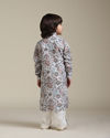 Manyavar Boys Boys Maroon Red Chikankari Kurta Set