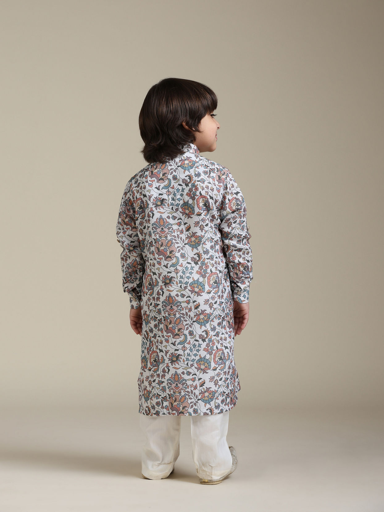 Manyavar Boys Boys Maroon Red Chikankari Kurta Set