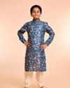 Manyavar Boys Midnight Blue Charm Kurta Pajama