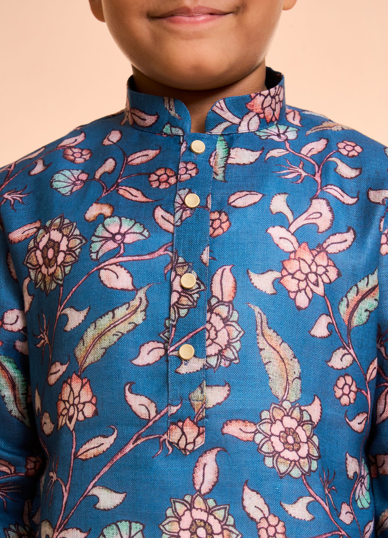 Manyavar Boys Midnight Blue Charm Kurta Pajama