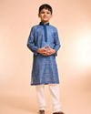 Manyavar Boys Mid-Blue Celebration Kurta Pajama