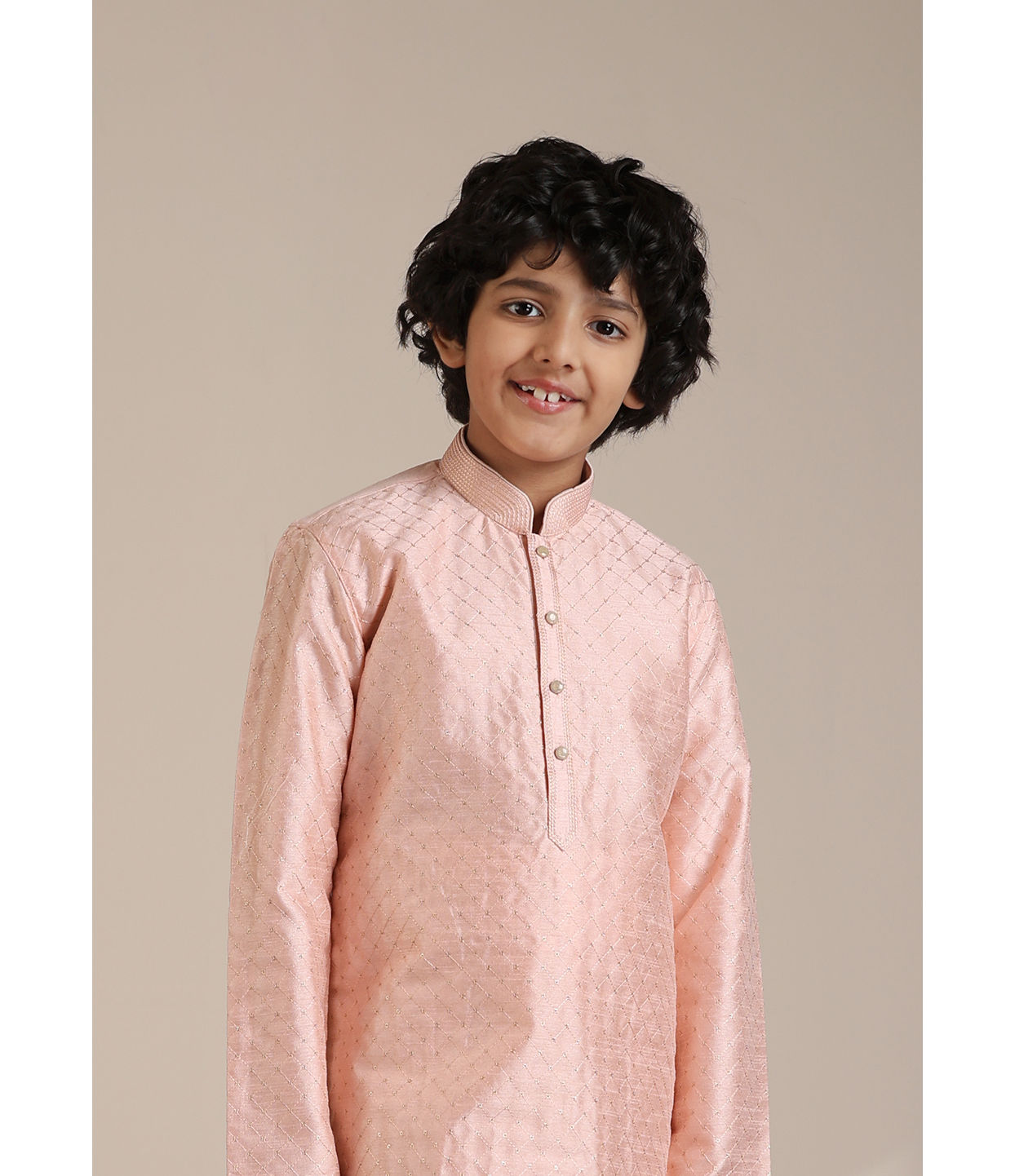Boy Kurta Set - Peach