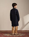 Manyavar Boys Boys Ink Blue Buta Printed Kurta Set