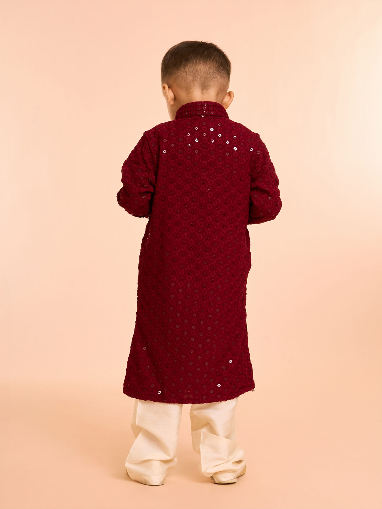 Manyavar Boys Majestic Maroon Kurta Pajama