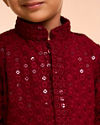 Manyavar Boys Majestic Maroon Kurta Pajama