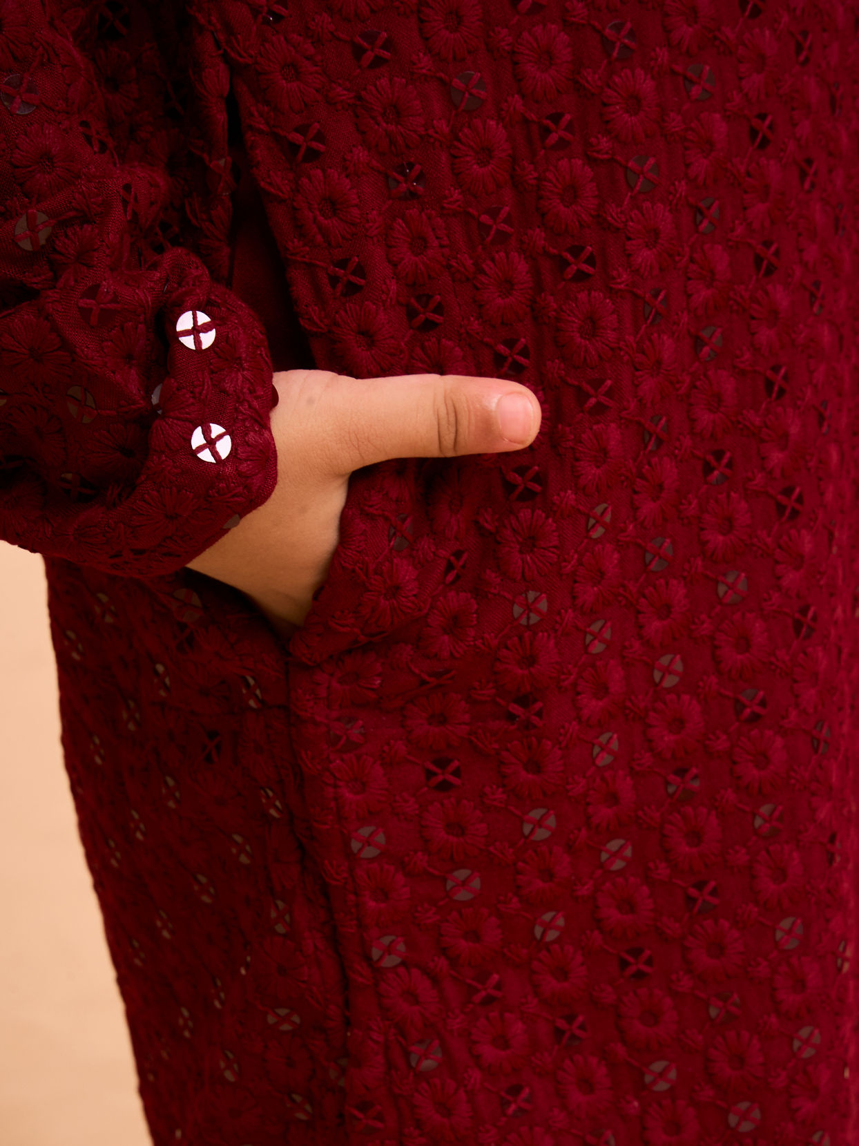 Manyavar Boys Majestic Maroon Kurta Pajama