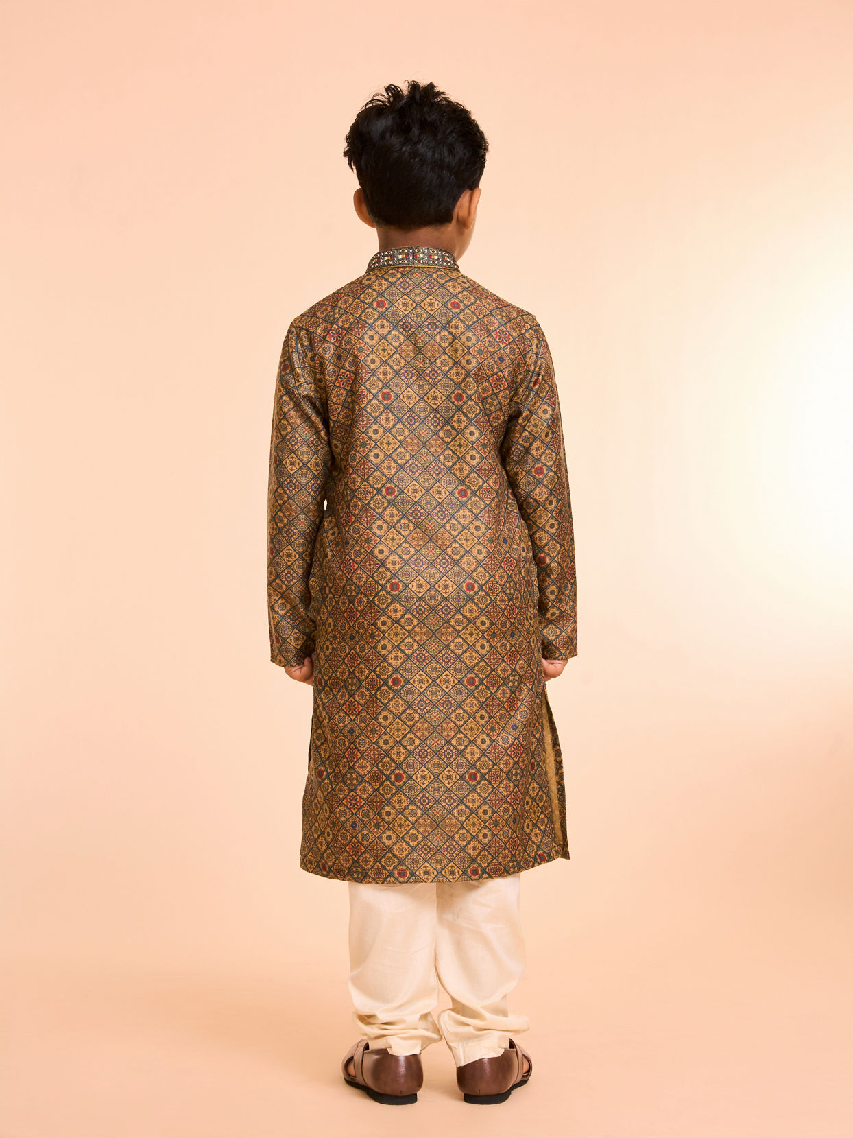Manyavar Boys Emerald Radiance Kids Kurta Pajama