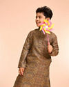Manyavar Boys Emerald Radiance Kids Kurta Pajama