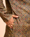 Manyavar Boys Emerald Radiance Kids Kurta Pajama