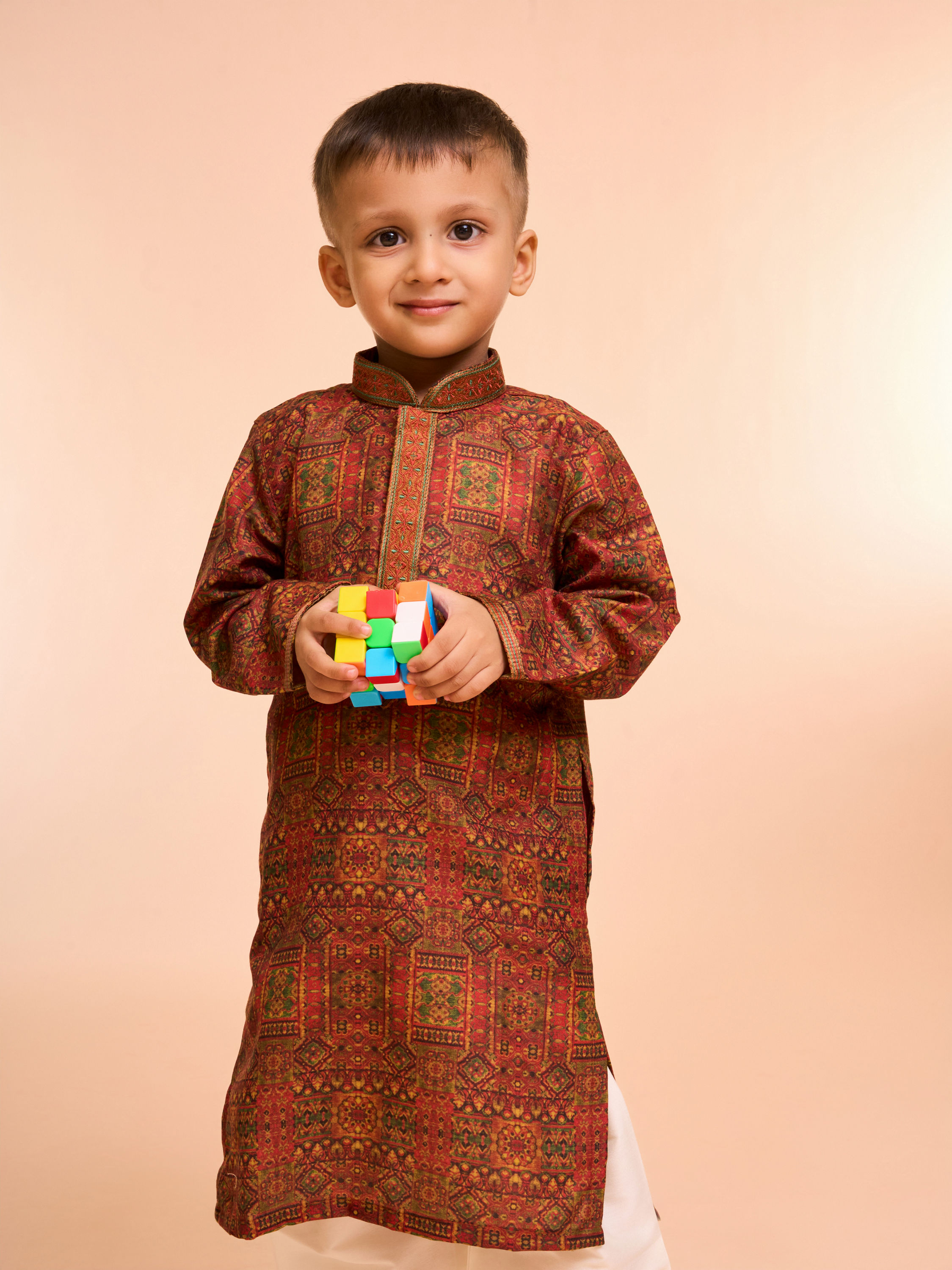 Manyavar Boys Rustic Royal Kurta Pajama