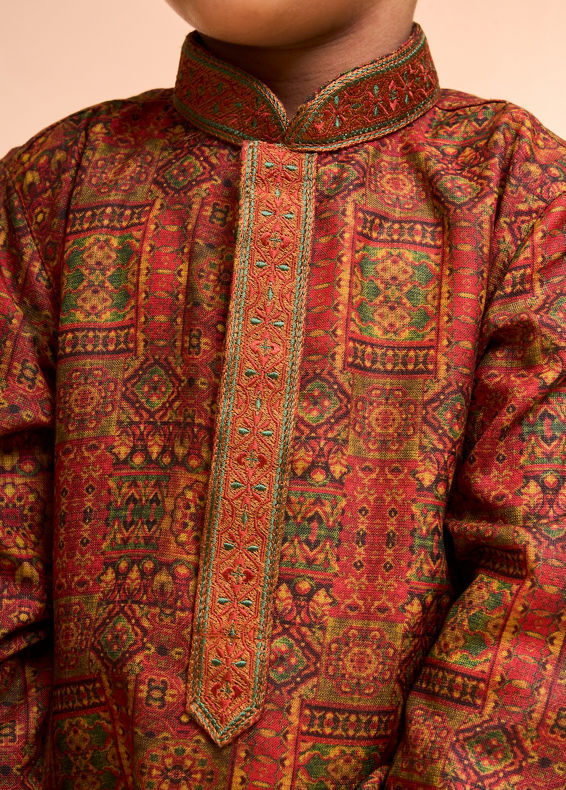 Manyavar Boys Rustic Royal Kurta Pajama