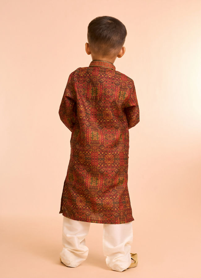 Manyavar Boys Rustic Royal Kurta Pajama