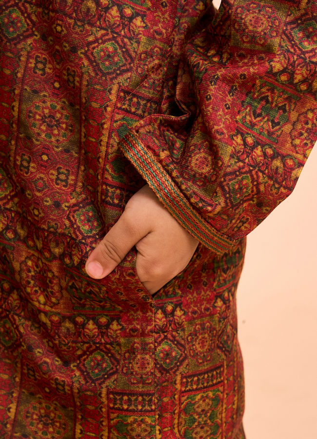 Manyavar Boys Rustic Royal Kurta Pajama