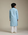 Manyavar Boys Light Blue Kurta Pajama Ensemble image number 5