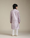 Manyavar Boys Boys Baby Pink Ogee Printed Kurta Set image number 5