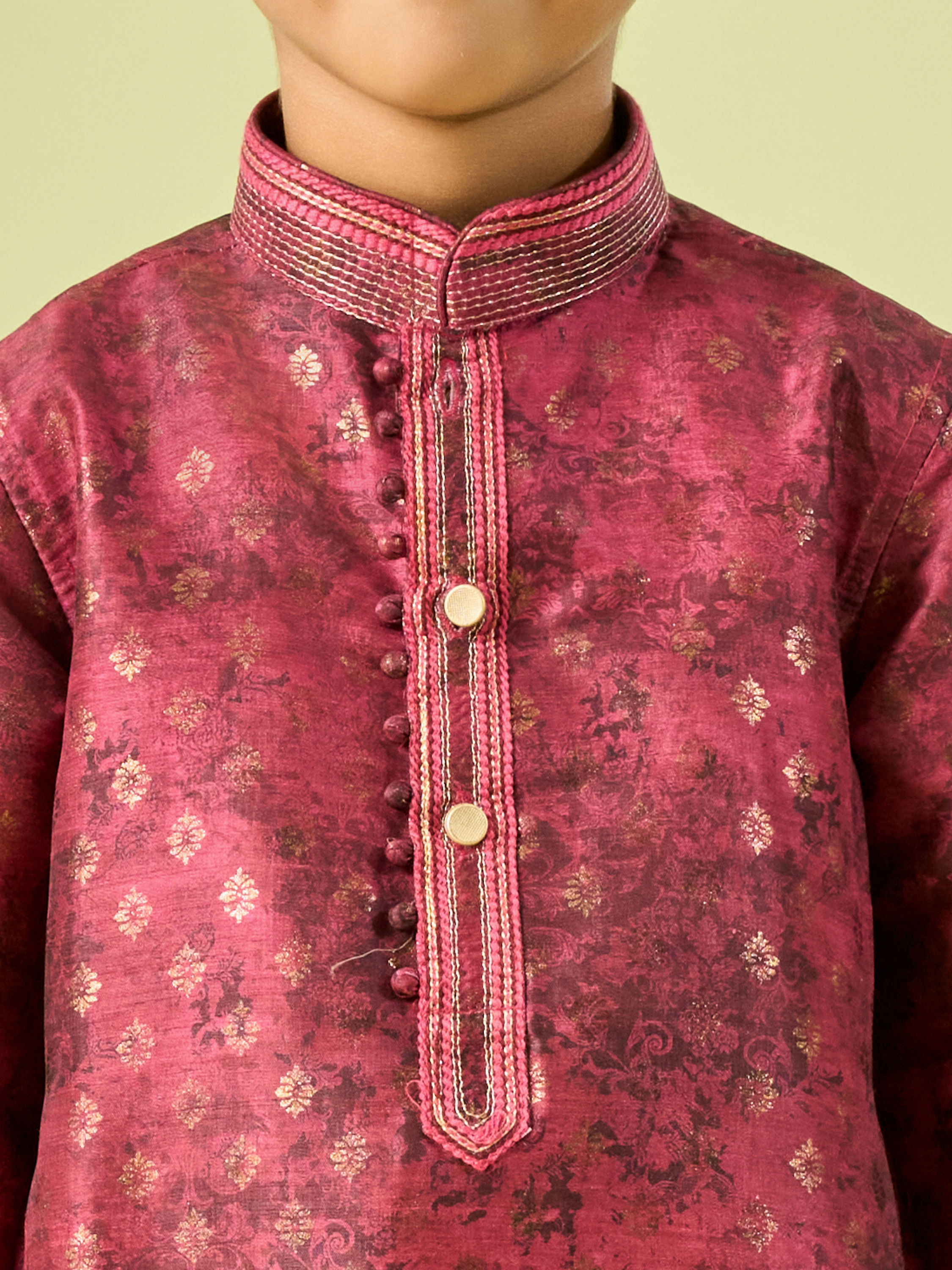 Manyavar Boys Maroon Kurta Pajama