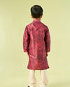 Manyavar Boys Maroon Kurta Pajama